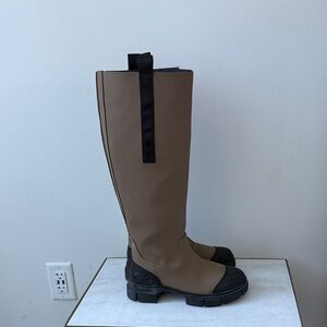 Tall Brown and Black Riding Boots